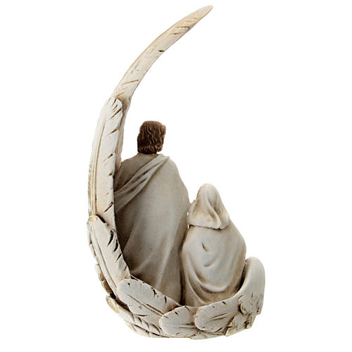 Nativité avec aile d'ange nuances dorées résine 15 cm 4