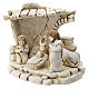 Nativity scene 5 characters with stable, in resin 20 cm s3