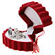 Nativity box set folding fan shape with red velvet s2