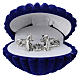 Coffret coquillage avec nativité velours rouge