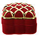 Nativity box set in red velvet with gold coffer s3
