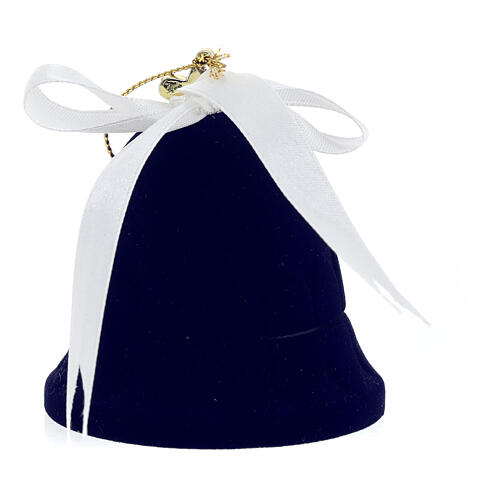 Miniature nativity metal in velvet blue bell box 4