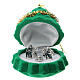 Christmas tree Nativity set box in green velvet s1