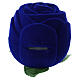 Small rose-shaper blue velvet case with Nativity s3