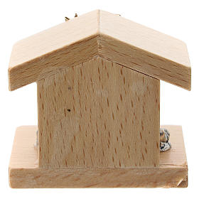 Natividad metal y cabaña madera de peral 5 cm s3