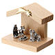 Metal Nativity with pear wood stable 5 cm s2
