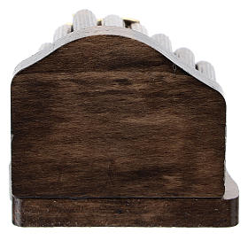 Natività metallo e capanna legno a pioli 5 cm s3