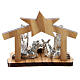 Weihnachtsgeschichte Krippe aus Holz mit Stern und Metallfiguren, 5 cm s3