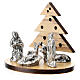 Weihnachtsgeschichte vor Kiefer mit Figuren aus Metall, 5 cm s2