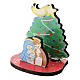 Natividad con árbol de Navidad madera impresa 5 cm s2