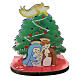 Natividade com árvore de Natal madeira impressa 5 cm s1