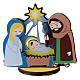 Nativity printed on wood 5 cm s1