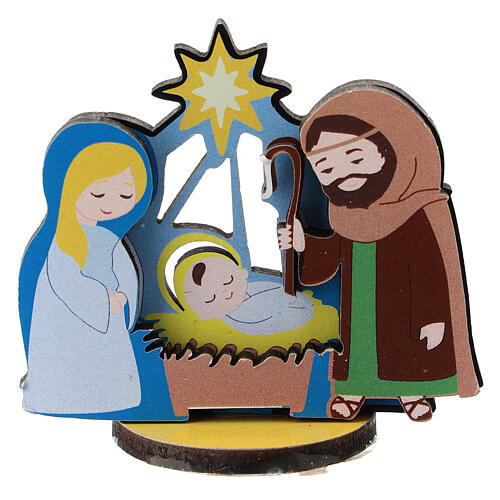 Holy Family printed wood 5 cm 1