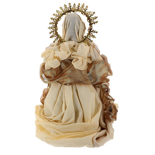 Holy Family, set of three, resin and fabric, beige and gold, 80 cm 12