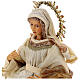 Holy Family, set of three, resin and fabric, beige and gold, 80 cm s3