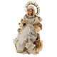 Holy Family, set of three, resin and fabric, beige and gold, 80 cm s6