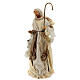 Holy Family nativity set 3 pcs beige gold resin cloth 80 cm s7