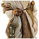 Holy Family nativity set 3 pcs beige gold resin cloth 80 cm s9
