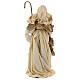 Holy Family nativity set 3 pcs beige gold resin cloth 80 cm s13