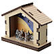 Wood stable with desert night background metal Nativity 5 cm s2