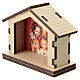 Wood stable with Holy Family background 5 cm s2