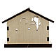 Wooden Nativity stable with Holy Family background s4