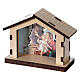 Holy Family image in wooden stable s2
