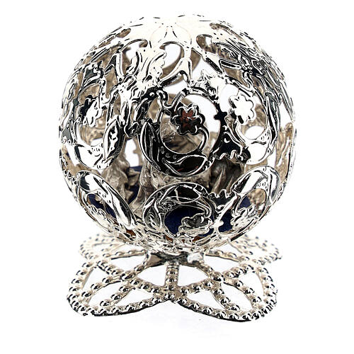 Filigrane Kugel in Silber mit der Weihnachtsgeschichte, 4,5 cm 4