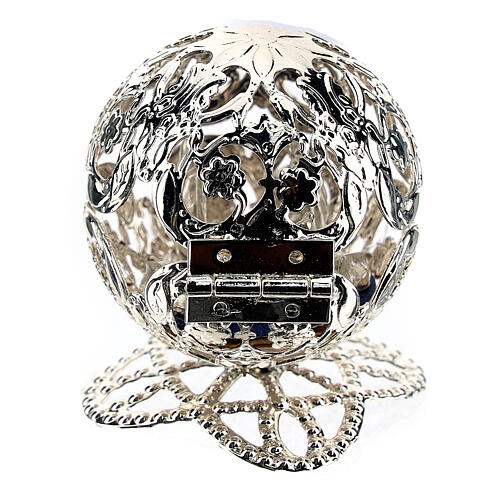 Filigrane Kugel in Silber mit der Weihnachtsgeschichte, 4,5 cm 6