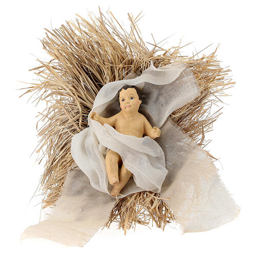 STOCK Holy family in natural style 50 cm in resin 4