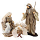 STOCK Holy family in natural style 50 cm in resin s1