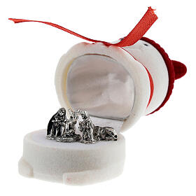 Snowman box with miniature Nativity
