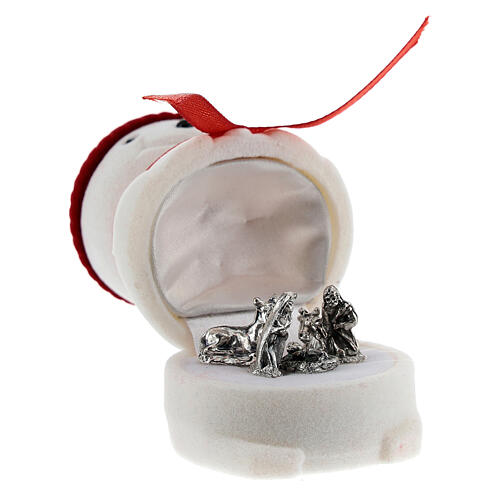 Snowman box with miniature Nativity 3