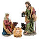 Holy Family nativity set 50 cm colored resin 5 pcs s1