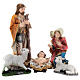 STOCK Painted Holy Family set of 5 resin 85 cm s1