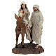 Holy Family with donkey statue in resin 20 cm s1