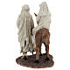 Holy Family with donkey statue in resin 20 cm s5