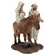 Holy Family statue on donkey in resin 20 cm s4