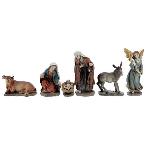 WeihnachtsgeschichteSet aus 6 Figuren aus Harz, 12 cm 5