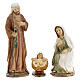 Natividade de Jesus 6 figuras resina cores claras 12 cm s2