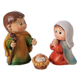 Natividade de Jesus 5 figuras resina Presépio para Criança 4 cm