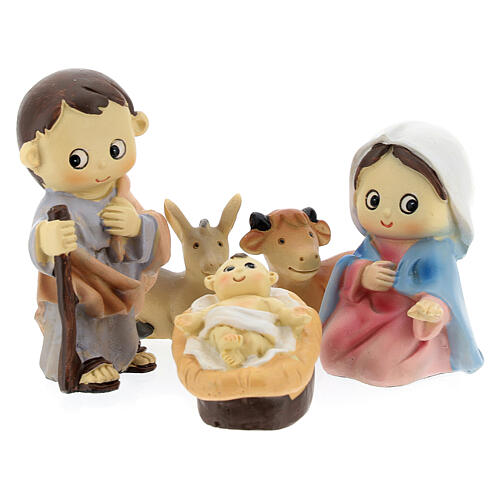 Kids nativity set 5 pcs 10 cm 1