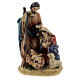 Holy Family set in colored resin 12 cm 4 characters s1