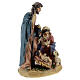 Holy Family set in colored resin 12 cm 4 characters s3
