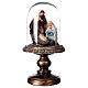 Glass bell resin Nativity 20 cm high s1