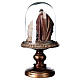 Natività resina in campana di vetro 20 cm presepe 8 cm s4