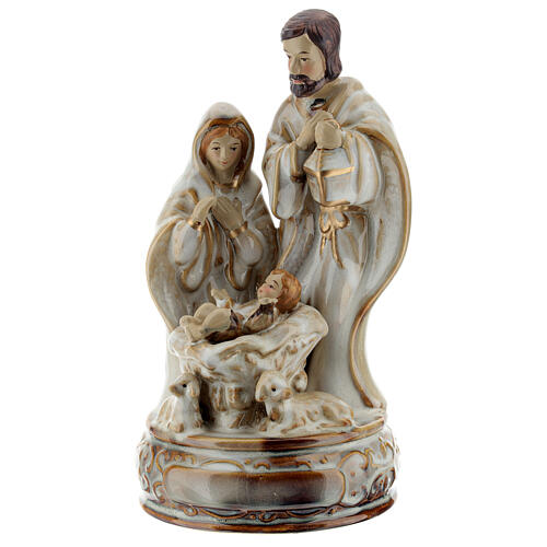 Beigerfarbenes Glockenspiel mit Christi Geburt, 22 cm 1
