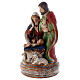 Holy Family music box 22 cm painted ceramic s3