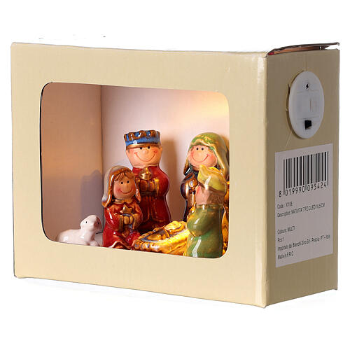 Natività linea bambini 7 pz 6 cm ceramica colorata 2