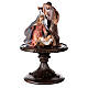 Holy Family statue 20 cm in glass bell 45 cm s2